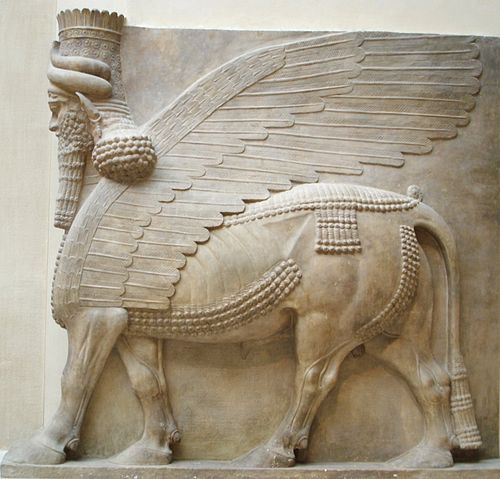 File:Human headed winged bull profile.jpg