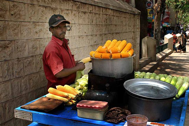 File:Roadside maize vendor in India.jpg