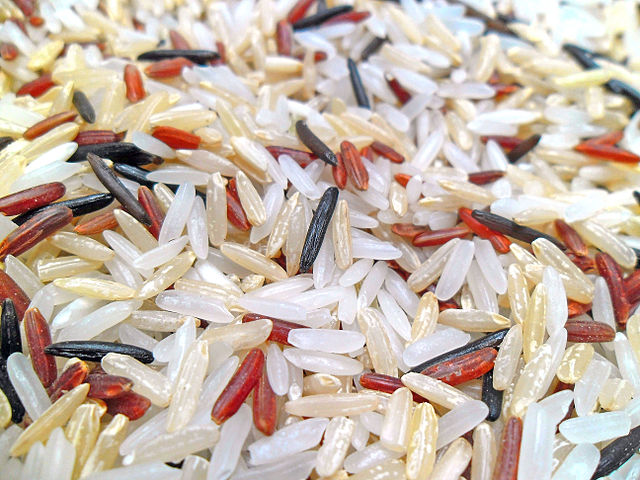 File:Red, Brown White Rice.jpg