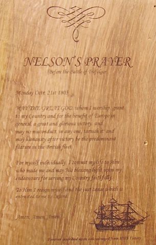 File:Nelson's prayer on Victory timber.jpg