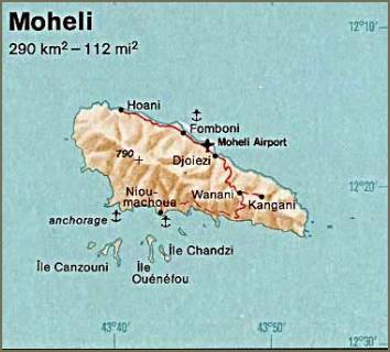Map of Moheli