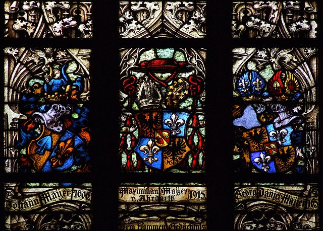 File:Stained glass in Saint Maurice churche, Olomouc.jpg